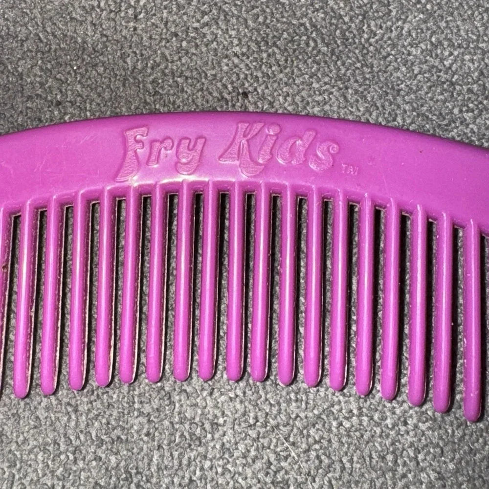 Vintage McDonald's Fry Kids Happy Meal Hair Comb Pink/Purple 5